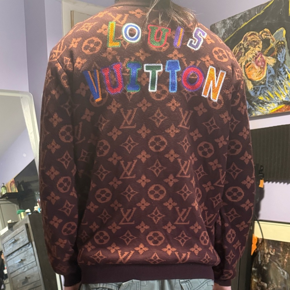 LV x NBA Brown Monogram Bomber Jacket